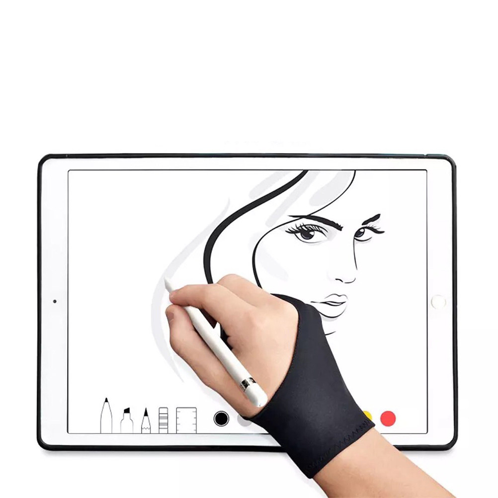 Drawing Glove Two Finger Artist - 4Pcs Artist Drawing Glove Anti-Fouling Two