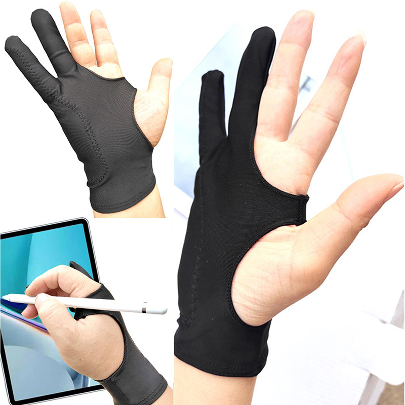 Drawing Glove Two Finger Artist - Drawing Glove Anti-touch Two-Fingers Gloves for