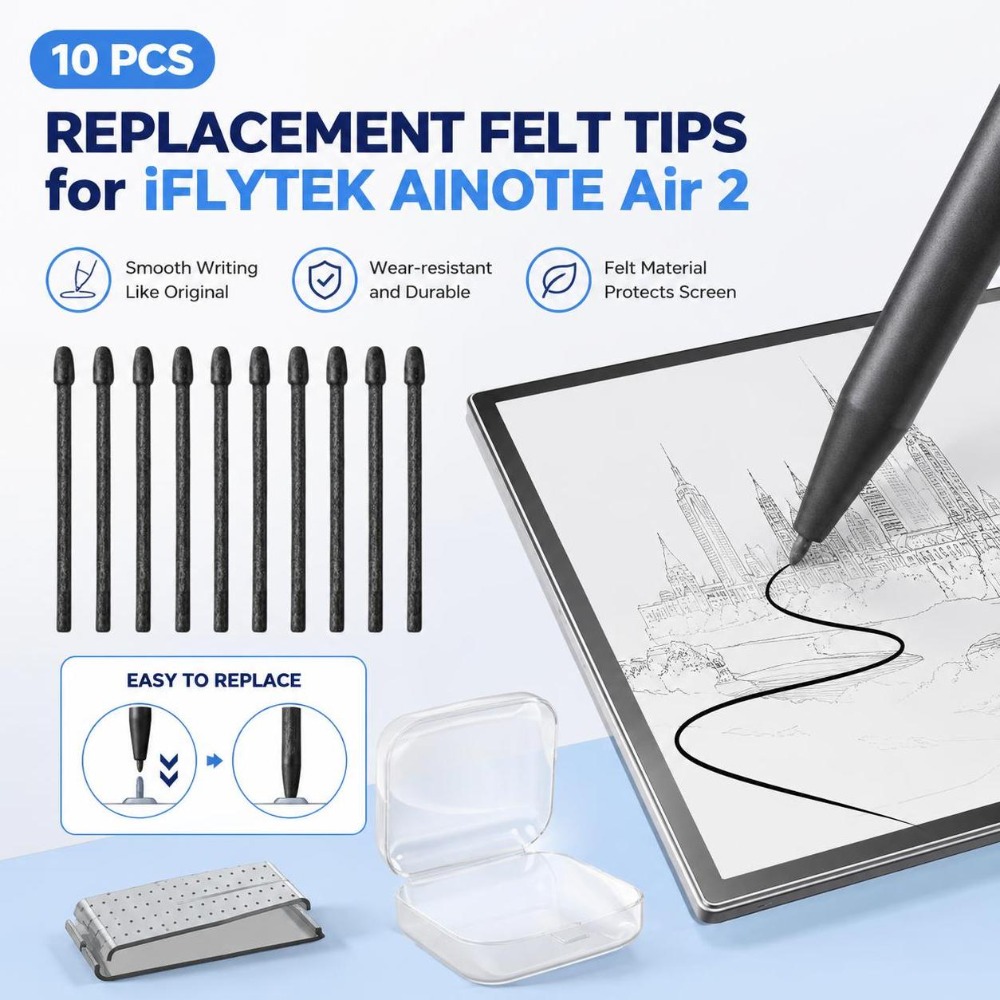 Replacement Pen Nibs Stylus - 10PCS Felt Replacement Stylus Nibs Smooth