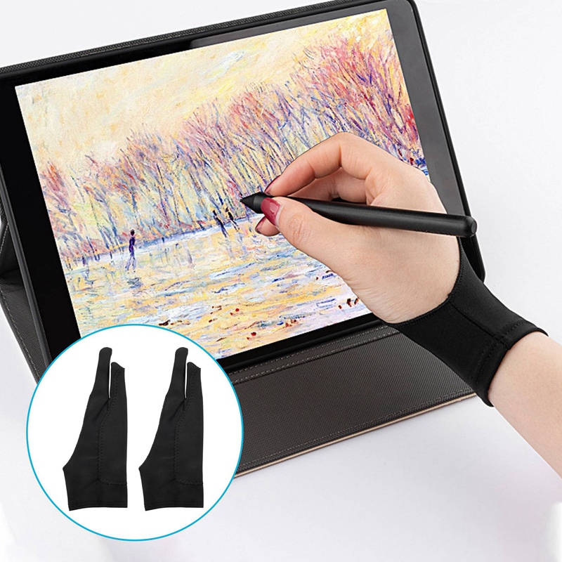 a86g new 5 Pack Artist Gloves  - Drawing Glove Two Finger Artist ulasan dan harga