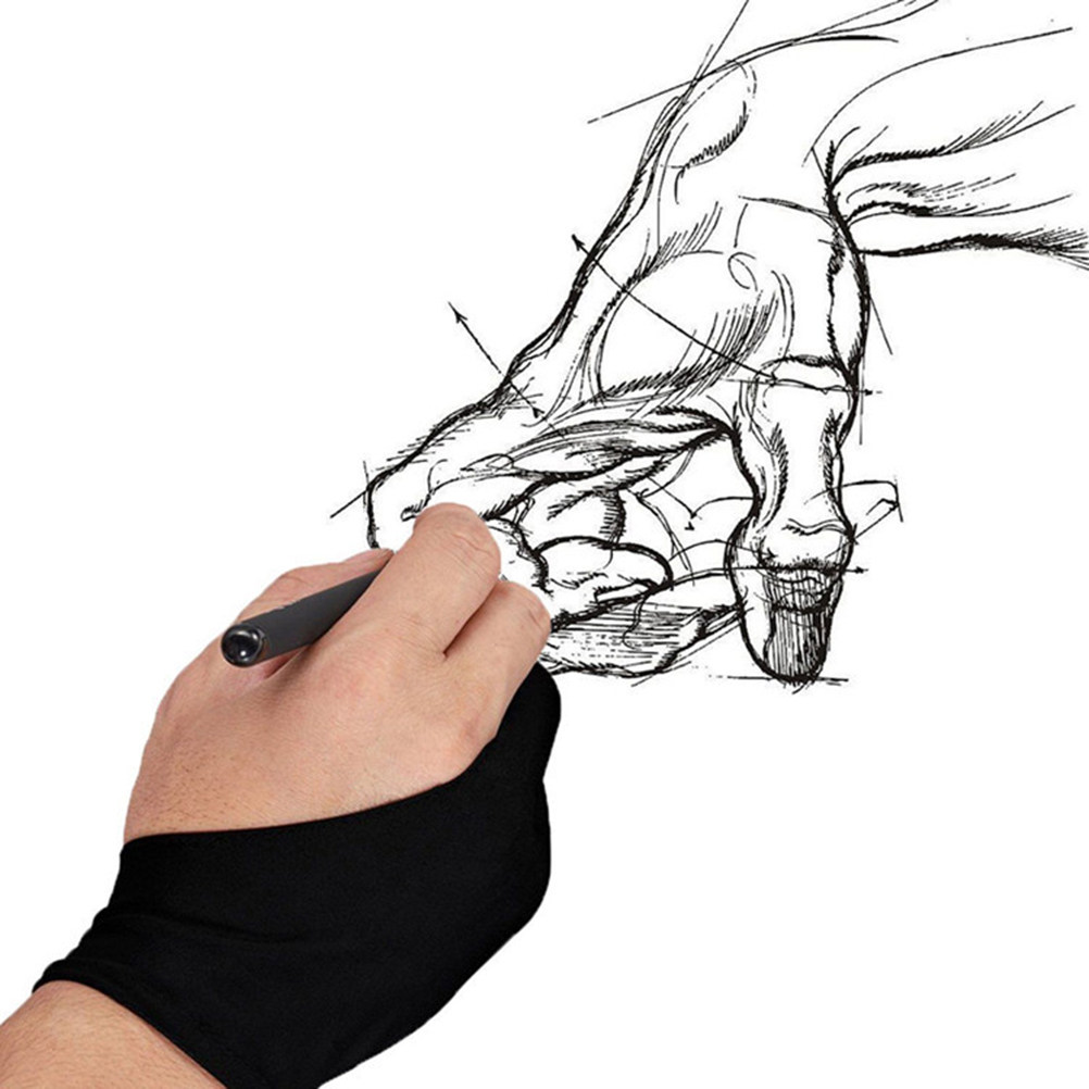 2Pcs Anti-Fouling Drawing Glov - Drawing Glove Two Finger Artist ulasan dan harga
