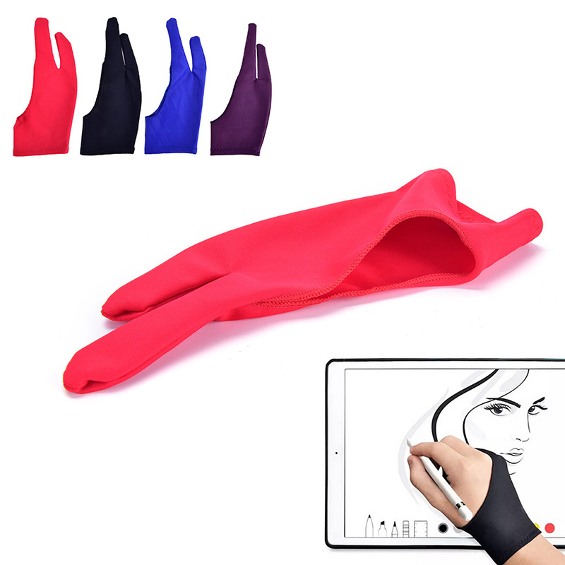 1pc Two Finger Anti-fouling Gl - Drawing Glove Two Finger Artist ulasan dan harga