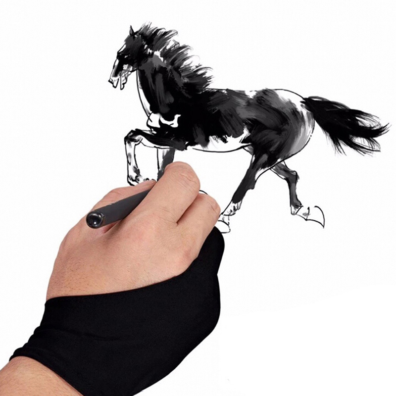 1pc Two Finger Anti-fouling Gl - Drawing Glove Two Finger Artist ulasan dan harga