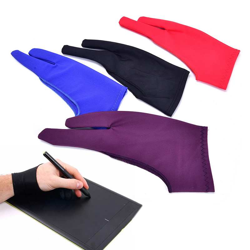 1pc Two Finger Anti-fouling Gl - Drawing Glove Two Finger Artist ulasan dan harga