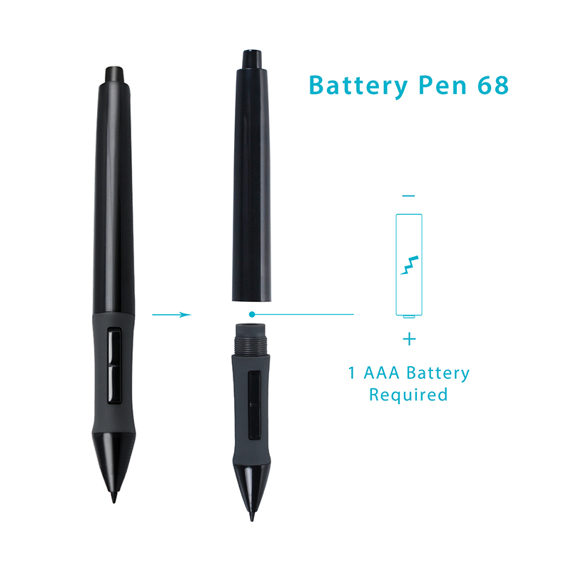 HUION PEN68 For Graphic Tablet - Drawing Tablet Battery Free Stylus ulasan dan harga