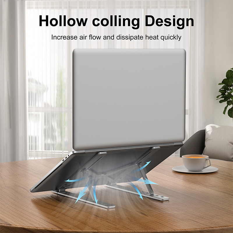 Foldable Laptop Holder Metal S - Tablet Stand Adjustable Aluminum ulasan dan harga