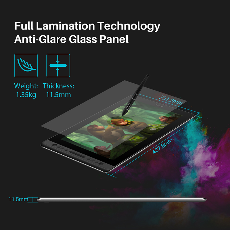 HUION Graphics Tablet Kamvas P - Drawing Tablet With Screen 15.6 Inch ulasan dan harga