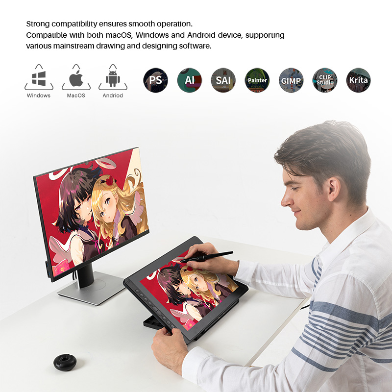 HUION Kamvas 16 2021 Graphics  - Drawing Tablet With Screen 15.6 Inch ulasan dan harga