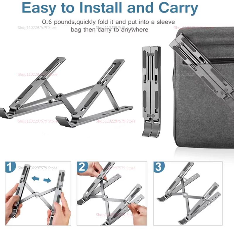 Foldable Portable Laptop Stand - Tablet Stand Adjustable Aluminum ulasan dan harga
