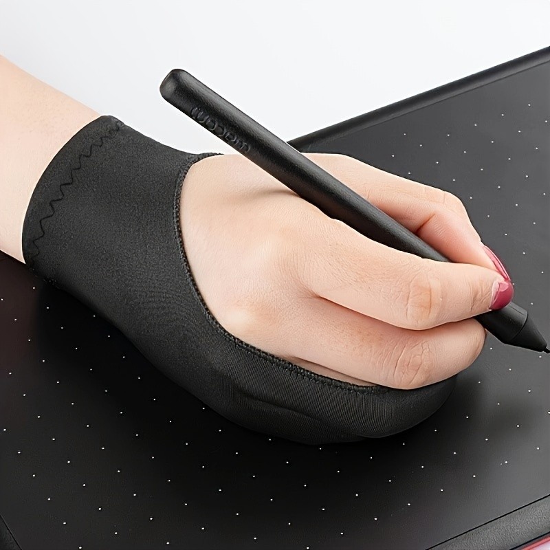 1PC Black Two-Finger Artist Gl - Drawing Glove Two Finger Artist ulasan dan harga