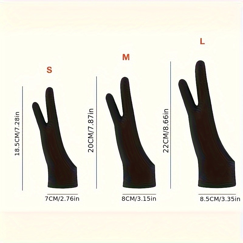 1PC Black Two-Finger Artist Gl - Drawing Glove Two Finger Artist ulasan dan harga