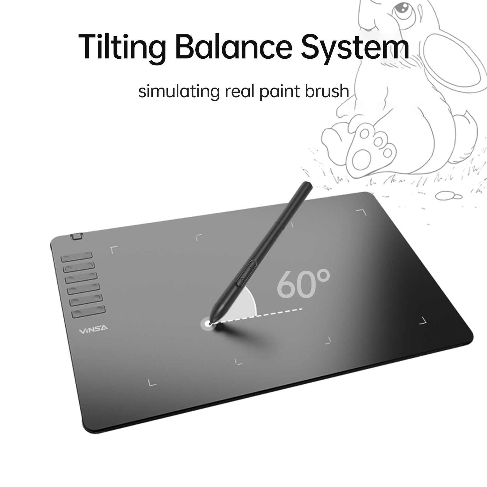 VINSA T1161 Graphics Drawing T - Drawing Tablet Battery Free Stylus ulasan dan harga