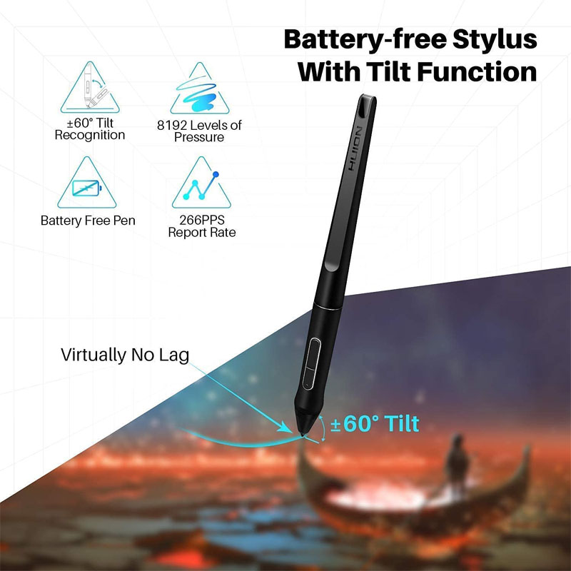Huion Graphic Monitor Kamvas P - Drawing Tablet With Screen 15.6 Inch ulasan dan harga