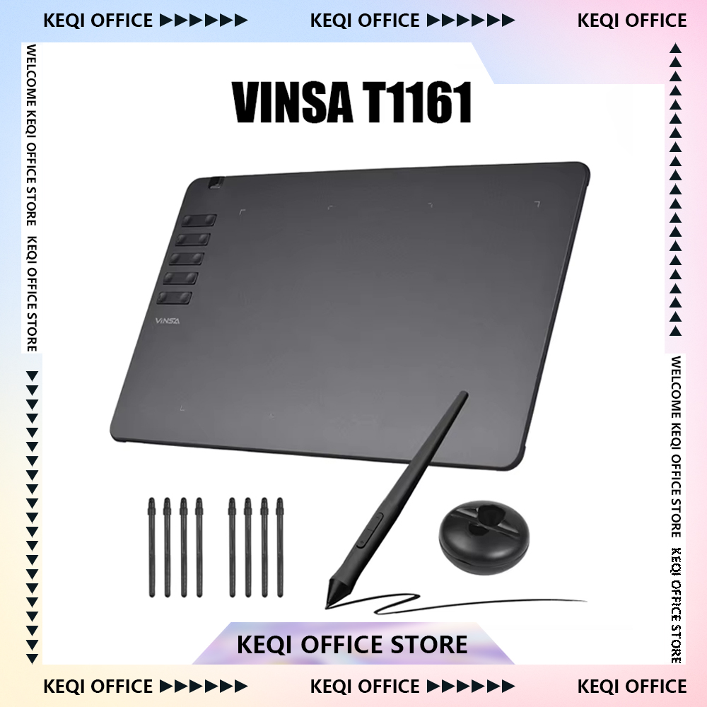 VINSA T1161 Graphics Drawing T - Drawing Tablet Battery Free Stylus ulasan dan harga