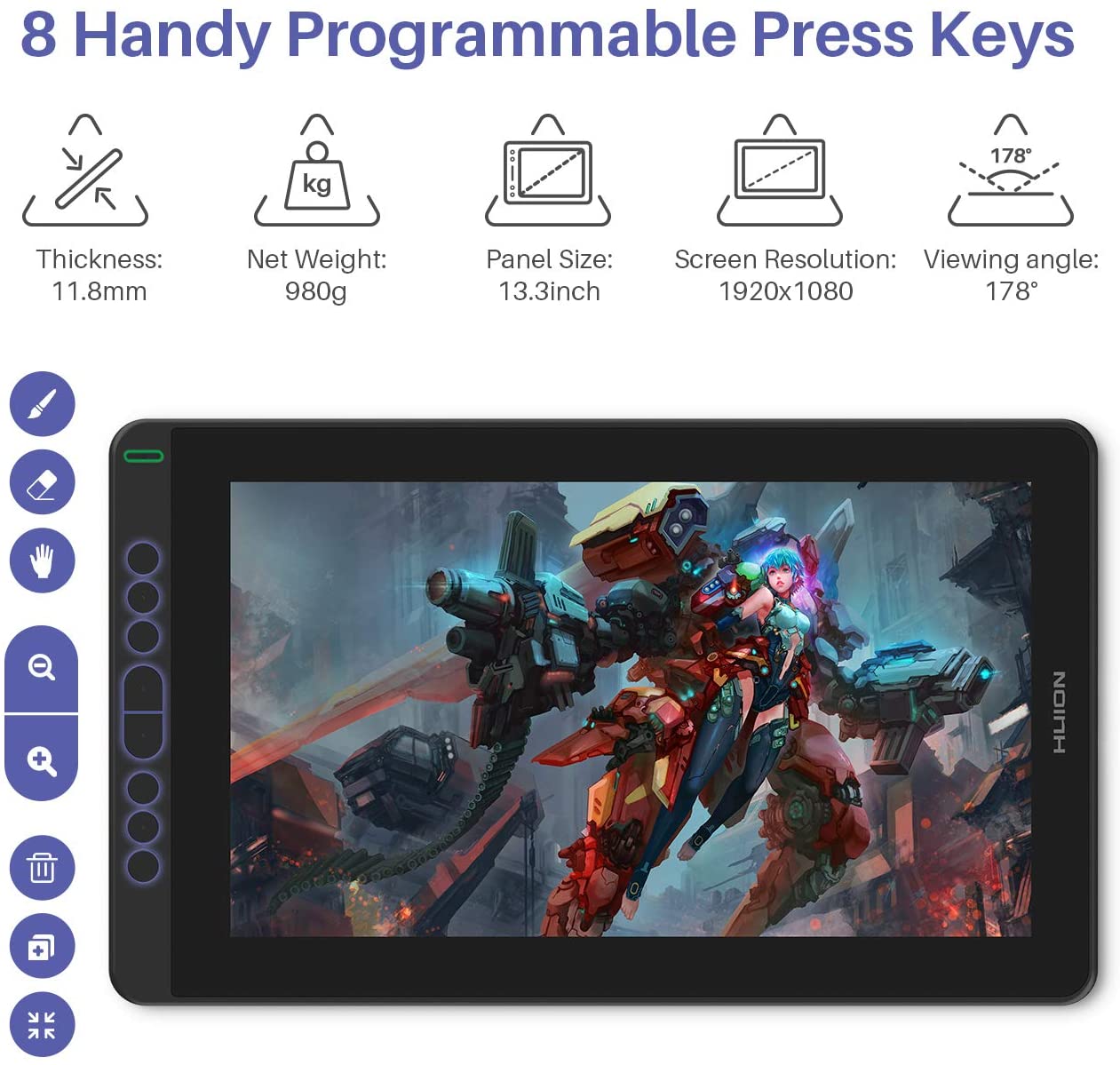 NEW huion 11.6 13.3 15.6 Inch  - Drawing Tablet With Screen 15.6 Inch ulasan dan harga