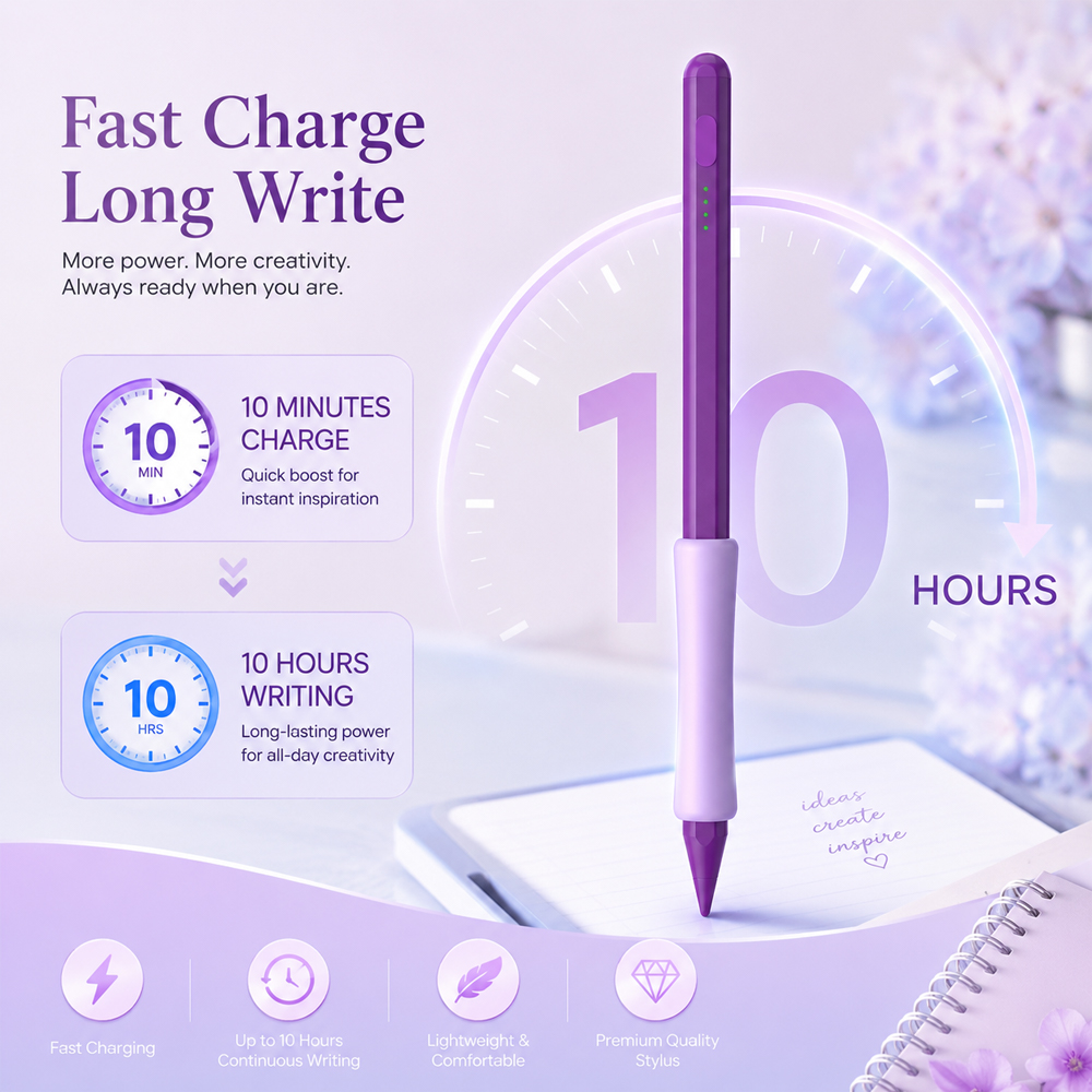 Purple Stylus Pen for iPad 10M - Drawing Tablet Battery Free Stylus ulasan dan harga