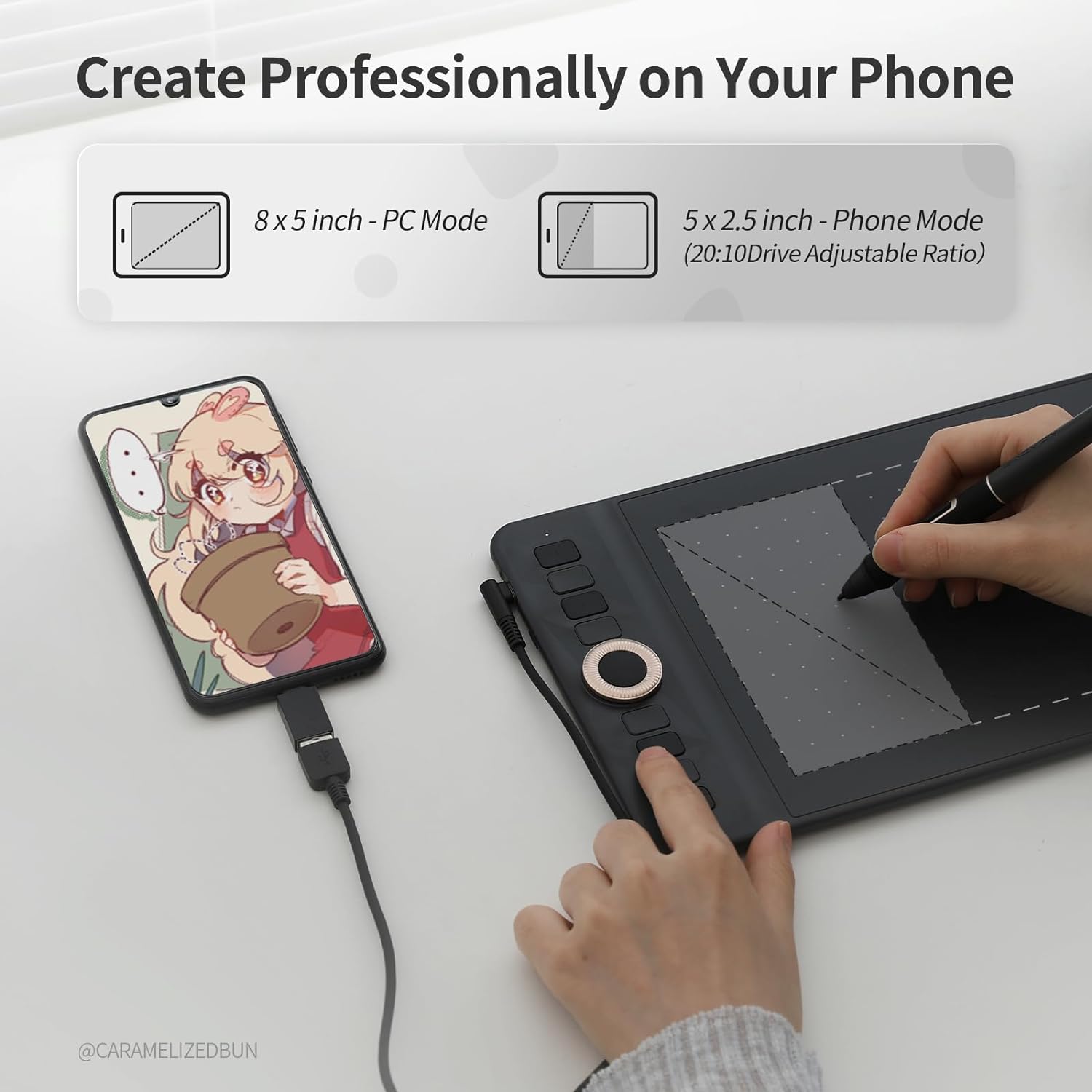 GAOMON WH851 Wireless Graphics - Drawing Tablet Standalone Android ulasan dan harga