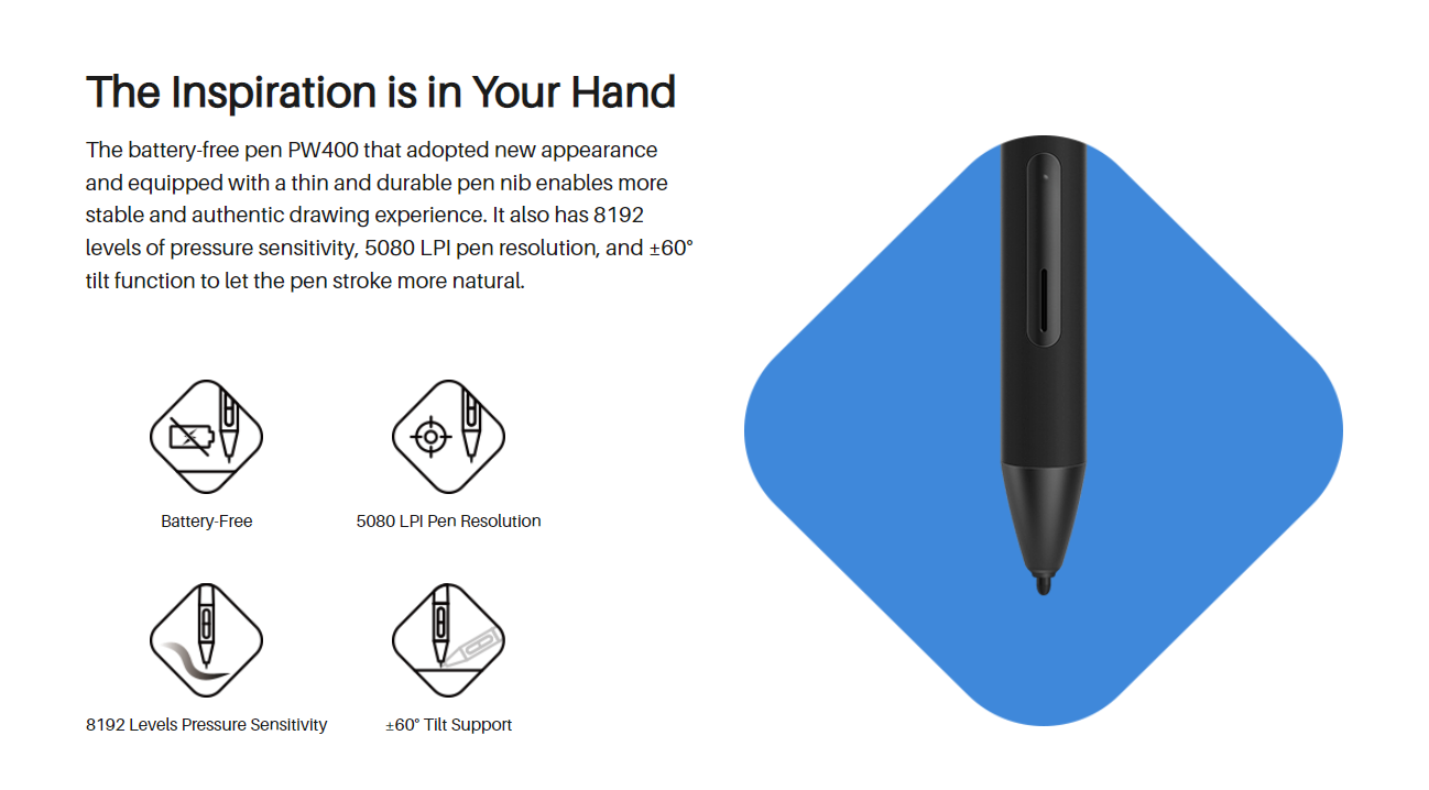 RTP-700 Battery-free Pen Stylu - Drawing Tablet Battery Free Stylus ulasan dan harga