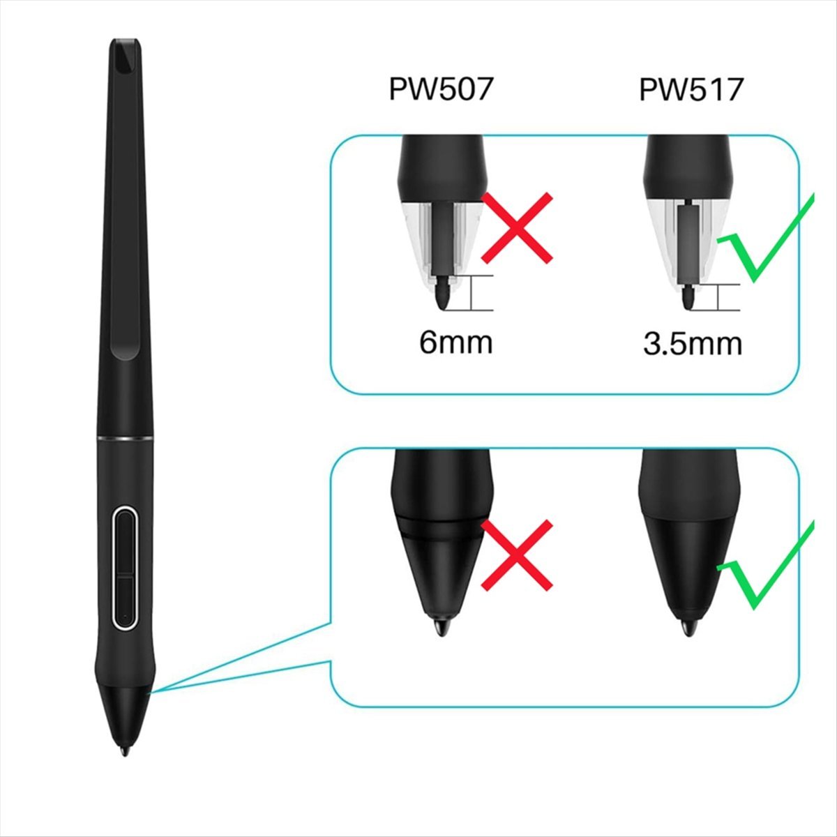 AAAE 10 Pack Replacement Nibs  - Replacement Pen Nibs Stylus ulasan dan harga