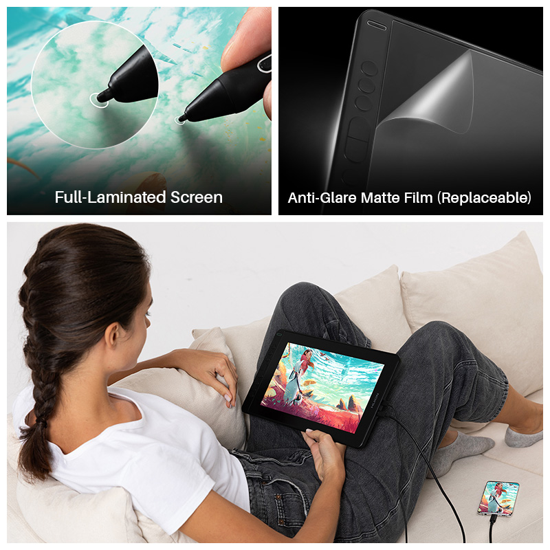 HUION Kamvas 12 Graphic Tablet - Drawing Tablet Standalone Android ulasan dan harga