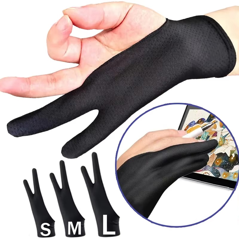Drawing Glove Anti-touch Two-F - Drawing Glove Two Finger Artist ulasan dan harga