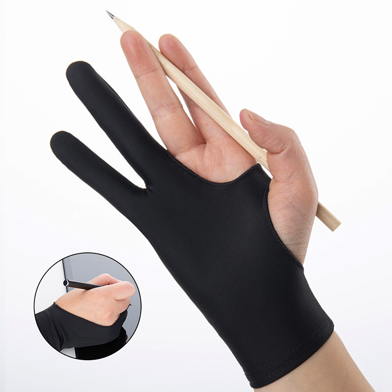 Drawing Glove Anti-touch Two-F - Drawing Glove Two Finger Artist ulasan dan harga
