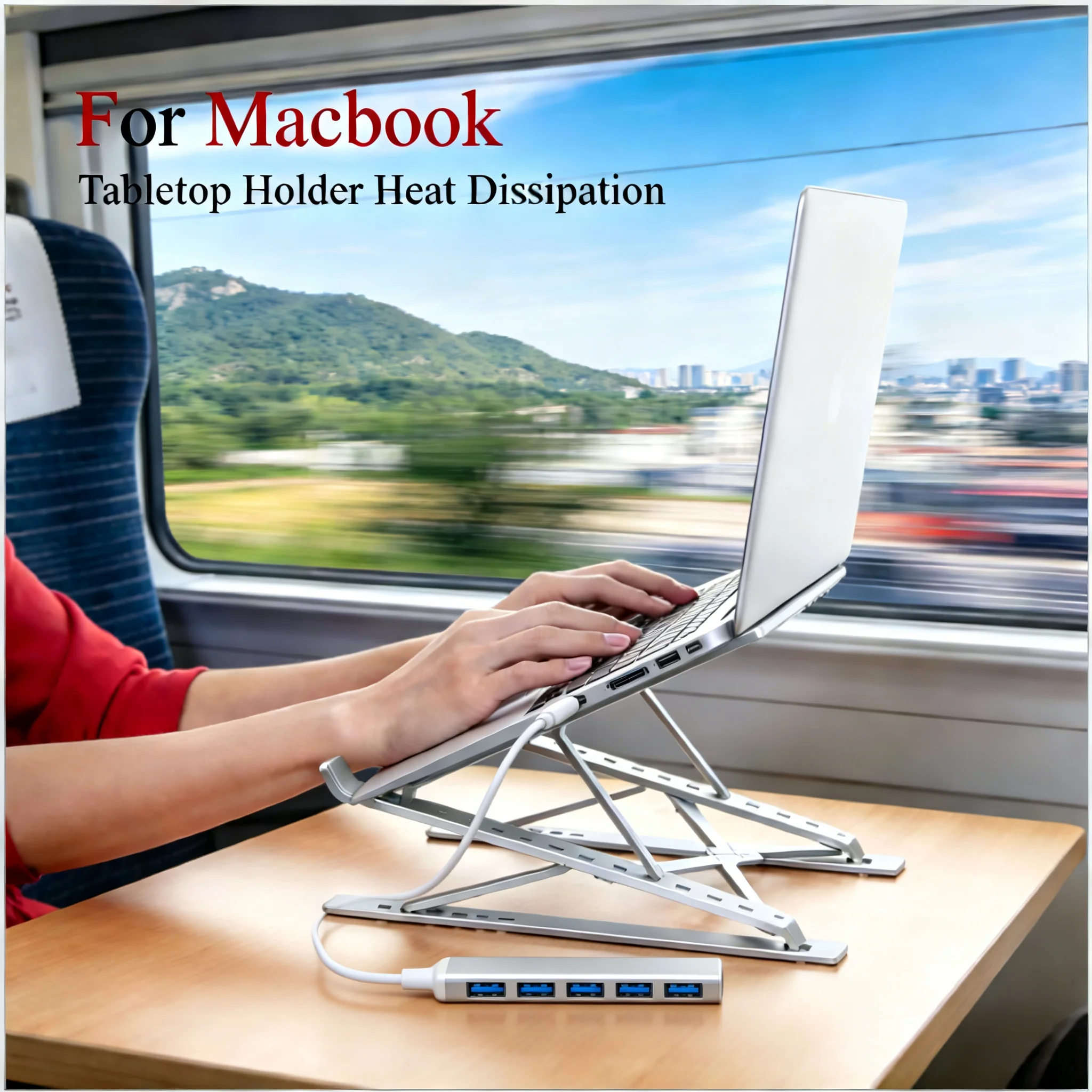 Laptop Stand For Macbook Foldi - Tablet Stand Adjustable Aluminum ulasan dan harga