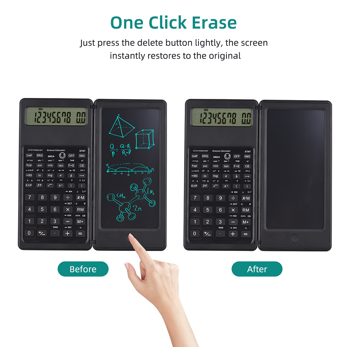 Portable Calculator 6.5 Inch L - Drawing Tablet Battery Free Stylus ulasan dan harga