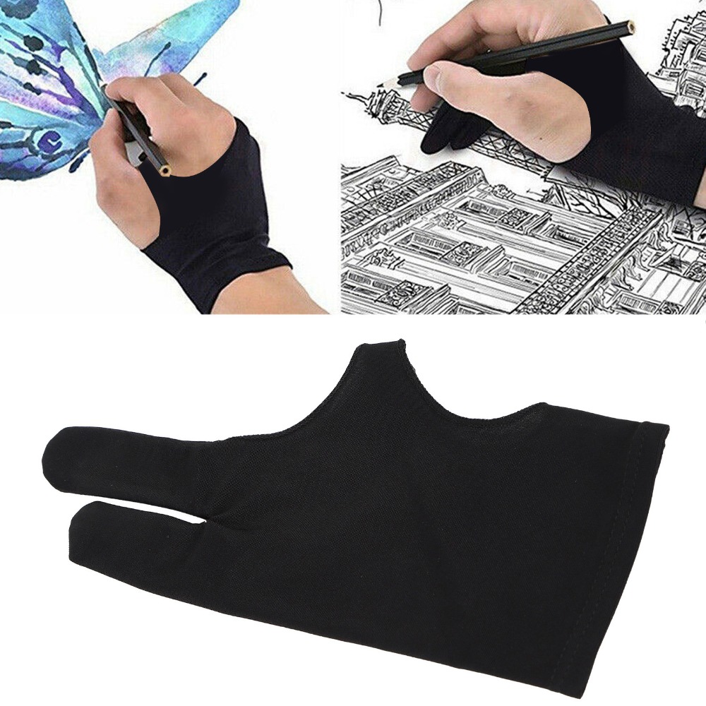 2pcs Durable Two-Finger Design - Drawing Glove Two Finger Artist ulasan dan harga